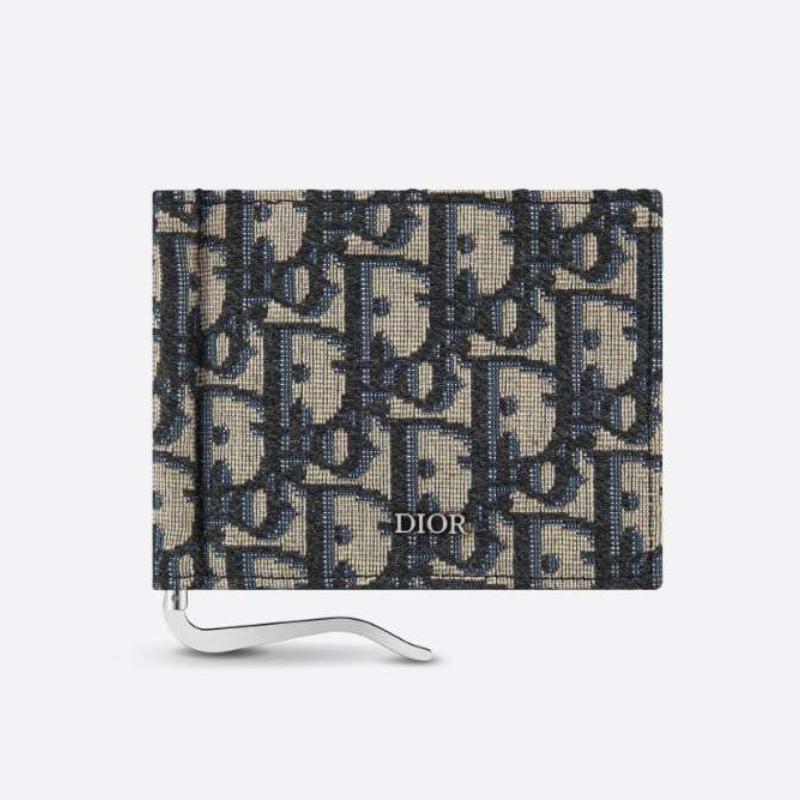 DIOR Oblique Monogram Bifold Money Clip Card Holder 2ESBH069YSE