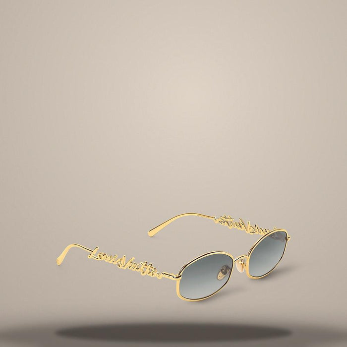 Louis Vuitton LV Script Metal Round-Frame Men's Sunglasses Z3171U
