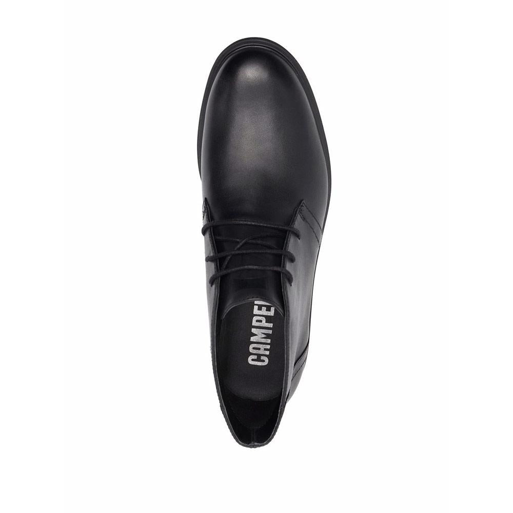 Camper Neuman Leather Ankle Boots Men Black Mid Boots K300171 017
