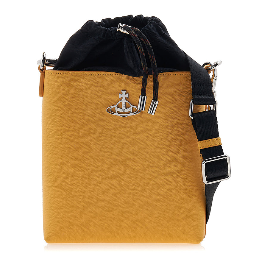 Vivienne Westwood Saffiano Drawstring Crossbody Bag for Women