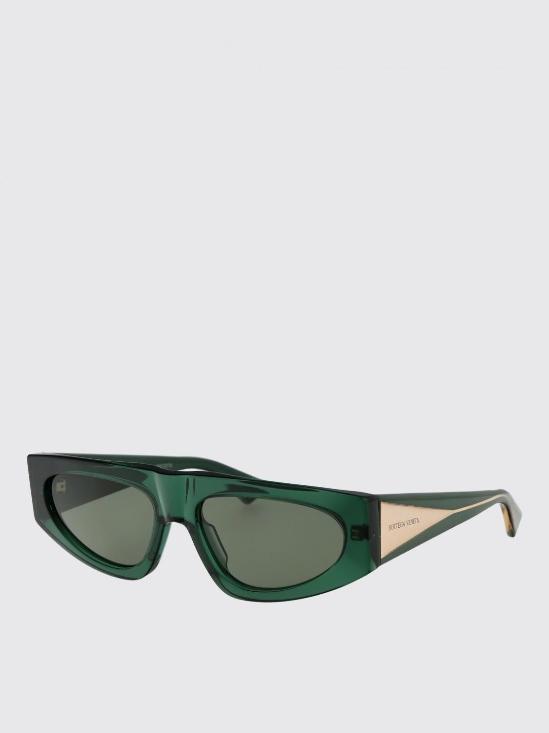 Bottega Veneta Brown Acetate Rectangle Sunglasses