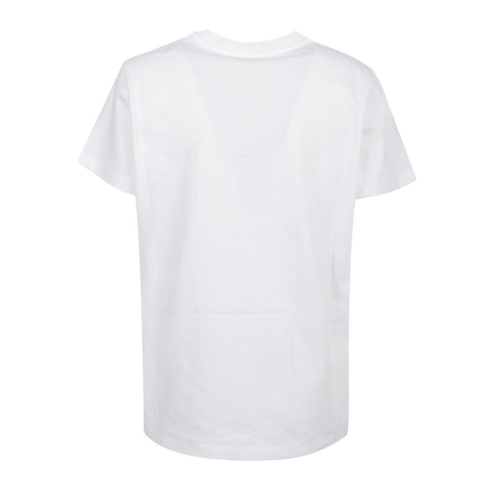 Moncler Logo Print White Cotton T-Shirt