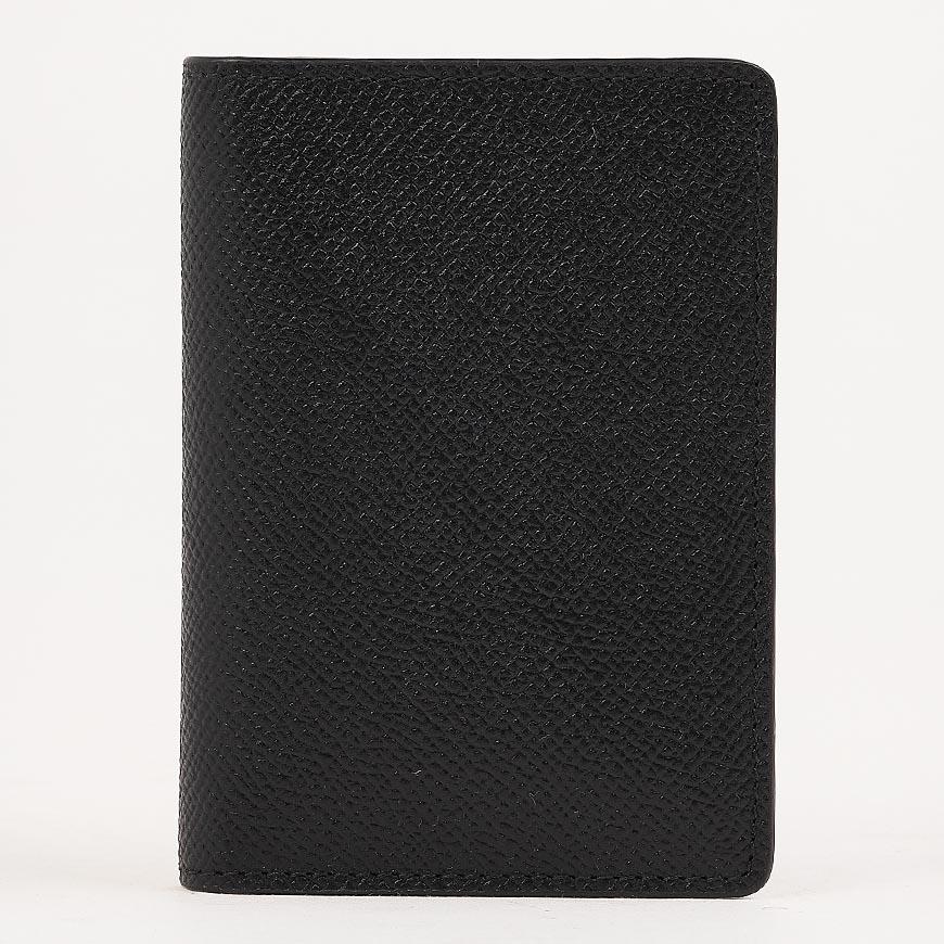 Maison Margiela Unisex Four-Stitches Leather Card Holder Black