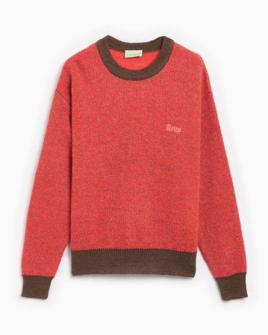 Aries Round Neck Knit Sweater for Men ARIU241PRST004PI PINK DOM