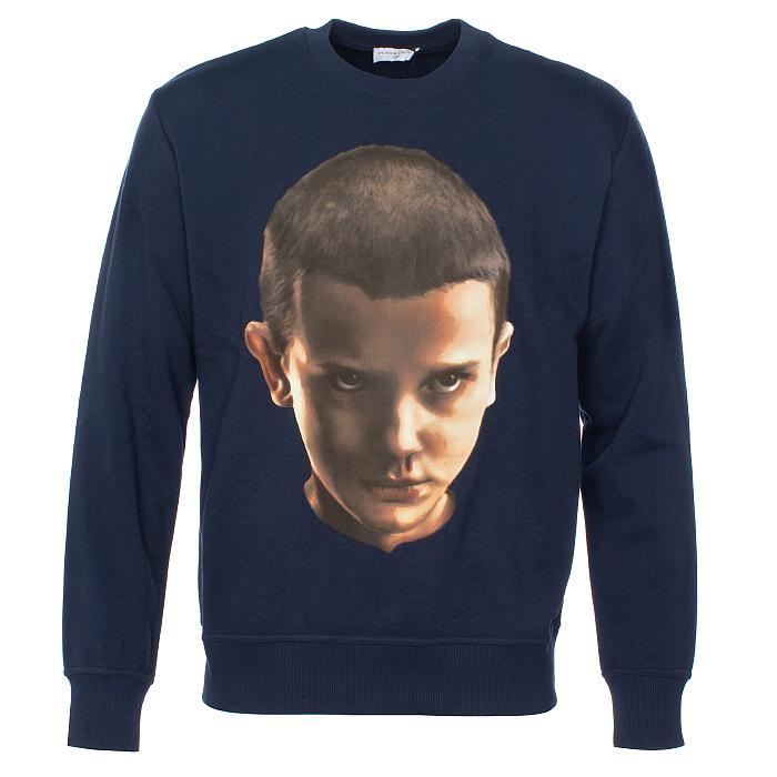 IH NOM UH NIT Navy Eleven Archive Logo Print Sweatshirt for Men