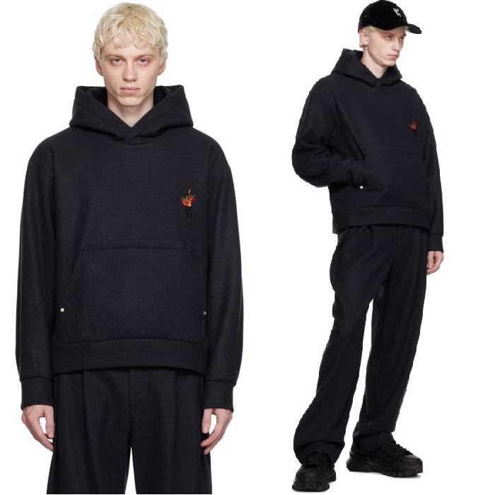 WOOYOUNGMI Volcano Logo Men's Hoodie W233TS40 727N