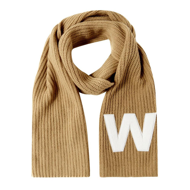 Max Mara BARDIES Shearling Logo Muffler Scarf