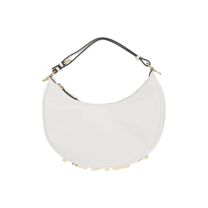 FENDI Fendigraphy Small Hobo Bag Cream White Shoulder Bag