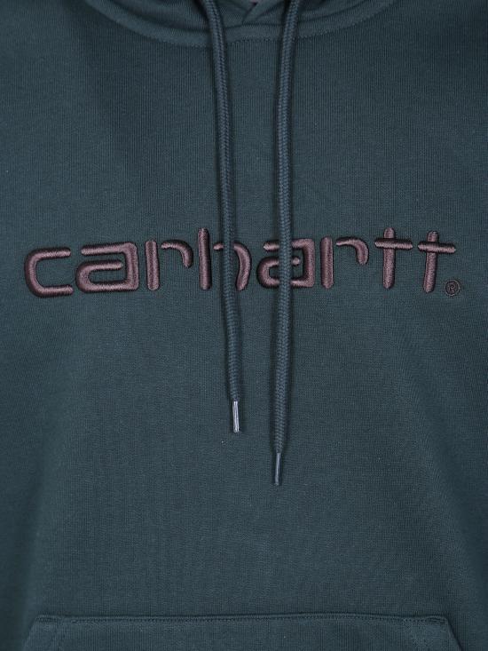 CARHARTT WIP Logo Hooded Sweatshirt Dark Scarab Palisander Women’s