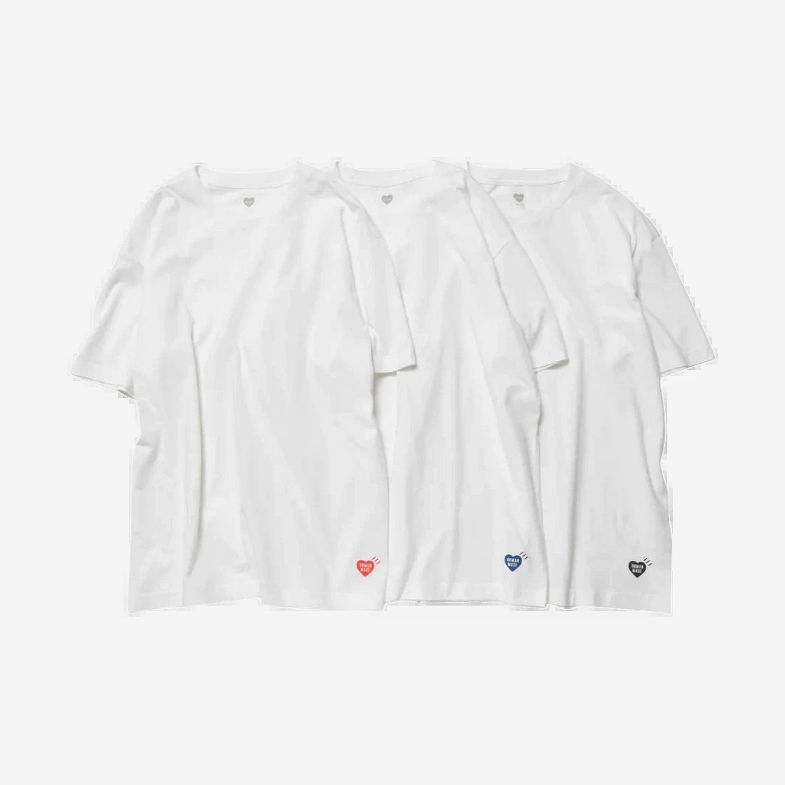 Humanmade Unisex White Cotton Short Sleeve T-Shirt 3-Pack HM27CS001WH4