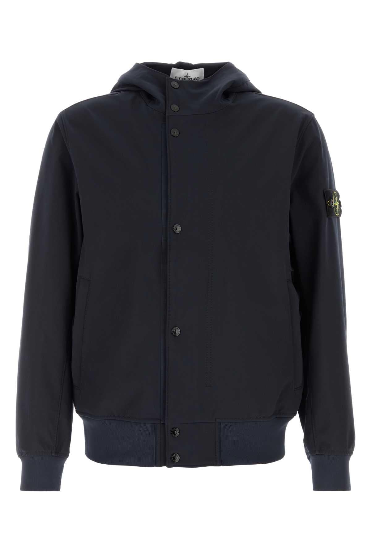 STONE ISLAND Black Nylon Bomber Jacket for Men