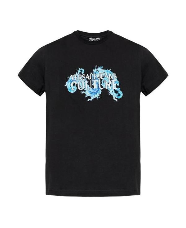Versace Baroque Wave Print T-Shirt for Men 80GAHE02 CJ00E 899