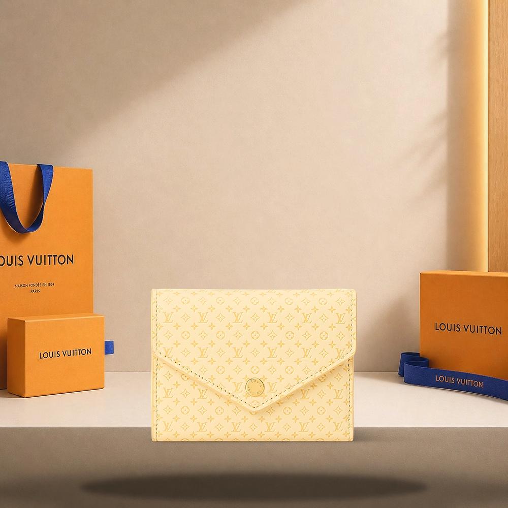 Louis Vuitton Victorine Wallet Banana Yellow Compact Bifold Wallet M29413