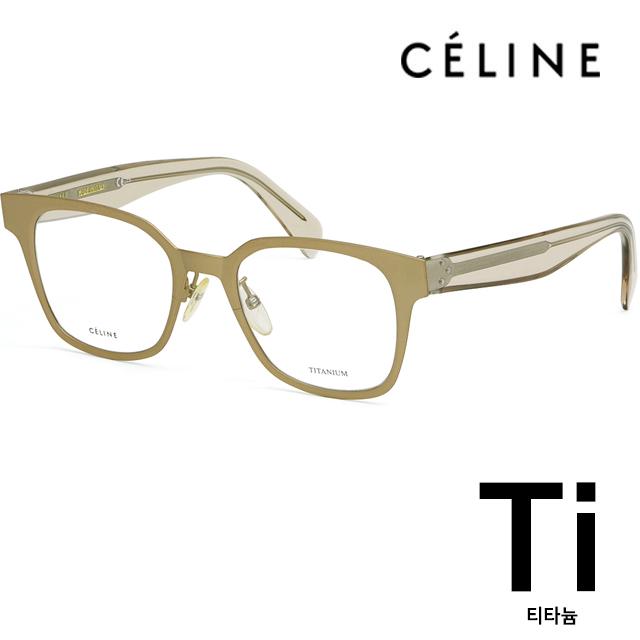 CELINE Matte Gold Titanium Unisex Eyeglass Frames CL41456 DDB