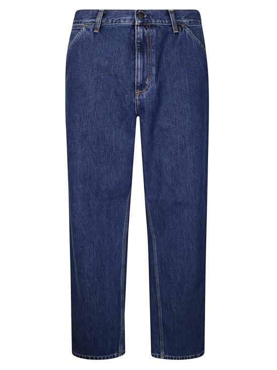 CARHARTT WIP Blue Stone Washed Smith Denim Single Knee Pants I0320240106