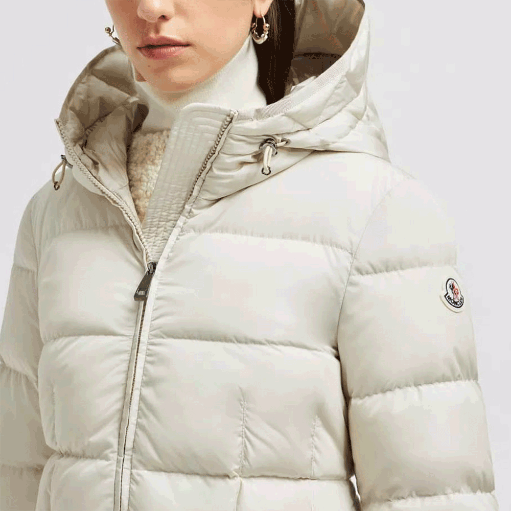 Moncler Women’s Avocette Long Down Puffer Coat Beige