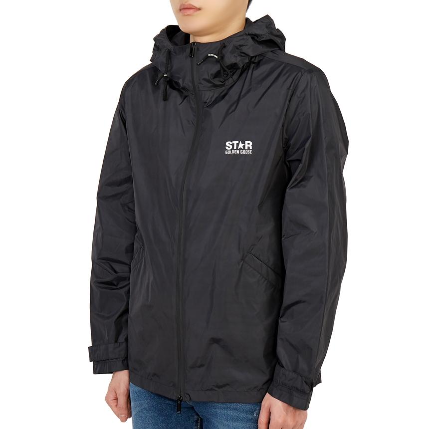 GOLDEN GOOSE Men’s Hooded Windbreaker Jacket Navy