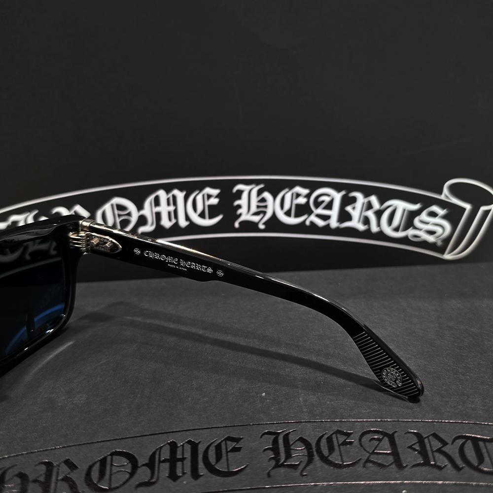 Chrome Hearts Black Silver-Tone Sunglasses