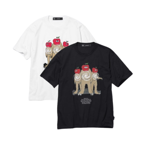 Undercover Apple Graphic Short Sleeve T-Shirt for Men