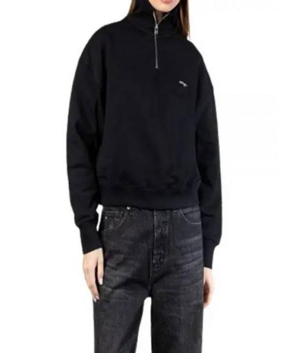 MSGM Micro Logo Embroidered Half-Zip Sweatshirt 3541 MDM138 237799