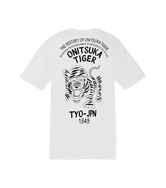Onitsuka Tiger Tiger Graphic T-Shirt Men’s Cotton Crewnec 2183B620 100 WHITE DOM