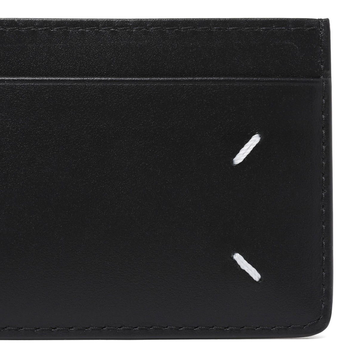 Maison Margiela Black Leather Card Holder Wallet