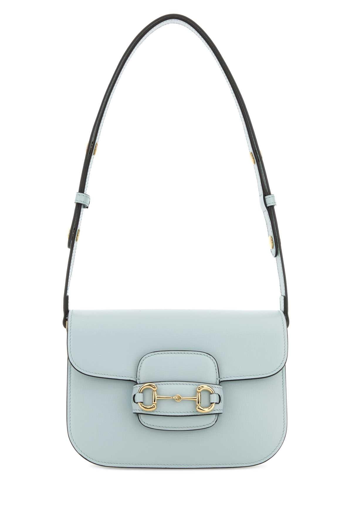 GUCCI Leather Shoulder Bag Blue