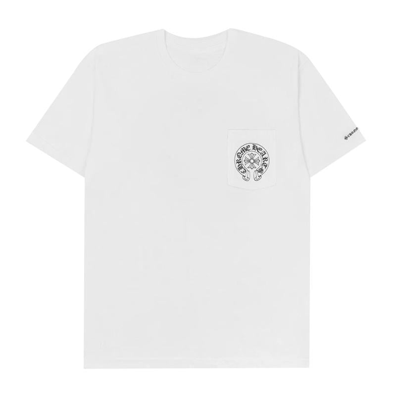 Chrome Hearts Horseshoe Logo Pocket Short Sleeve T-Shirt White