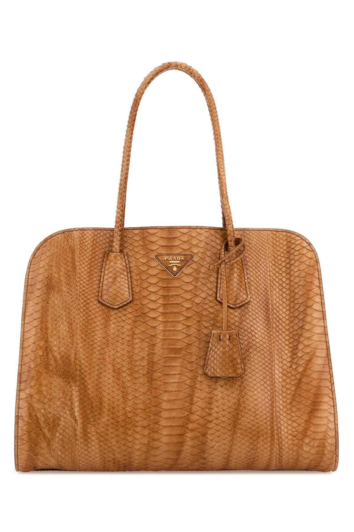 PRADA Black Leather Tote Bag