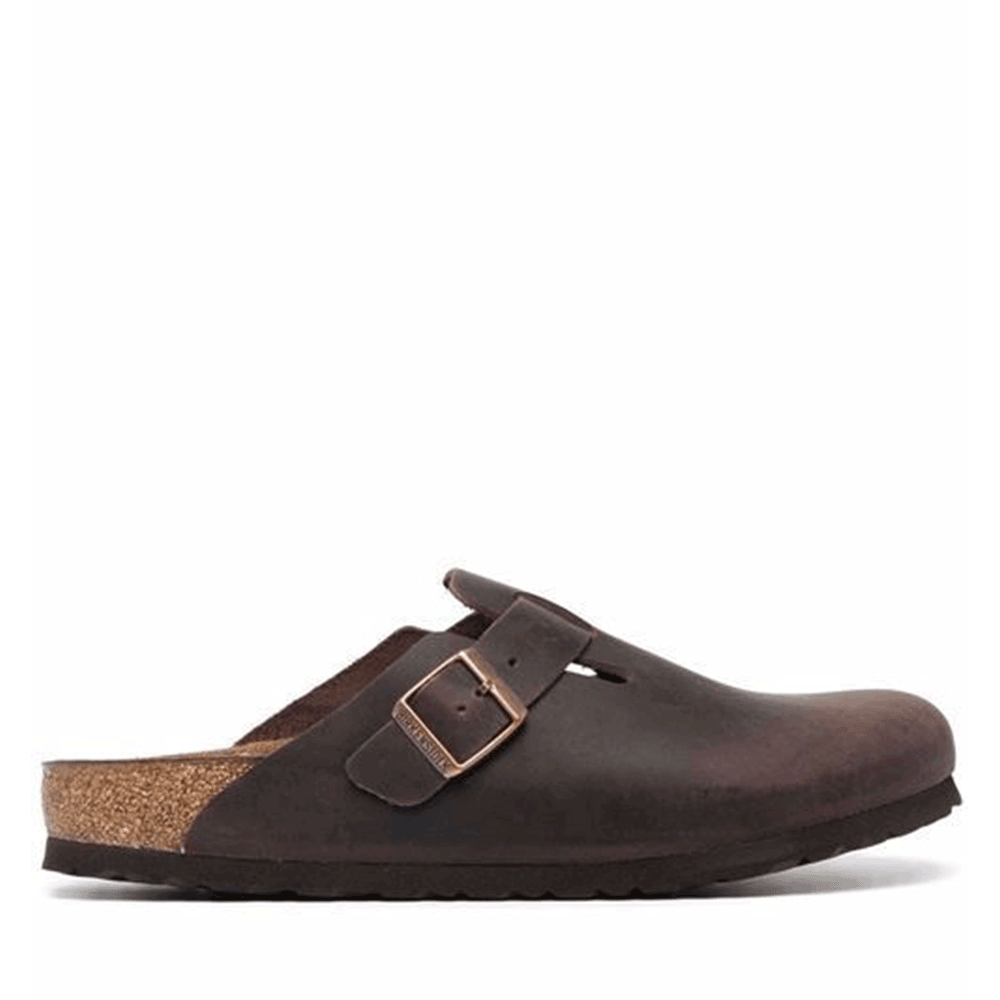 Birkenstock Boston Havana Unisex Leather Clogs Slippers 860133