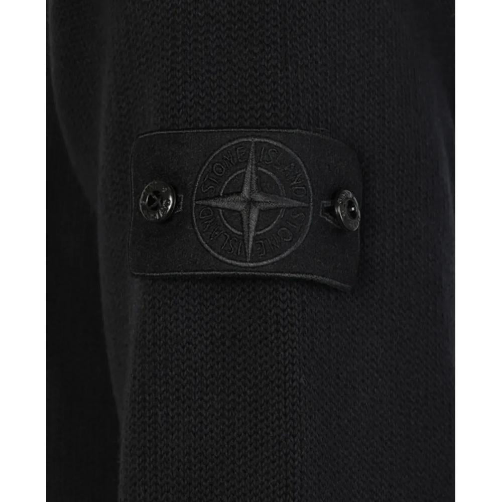 STONE ISLAND Cotton Cashmere Crewneck Sweater for Men Black