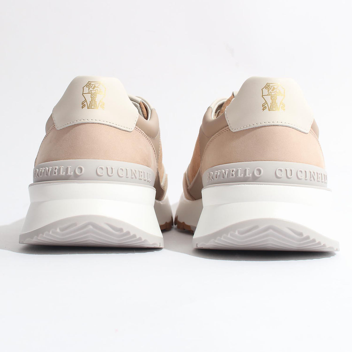 Brunello Cucinelli Beige Nubuck Suede Runner Sneakers Low-Top