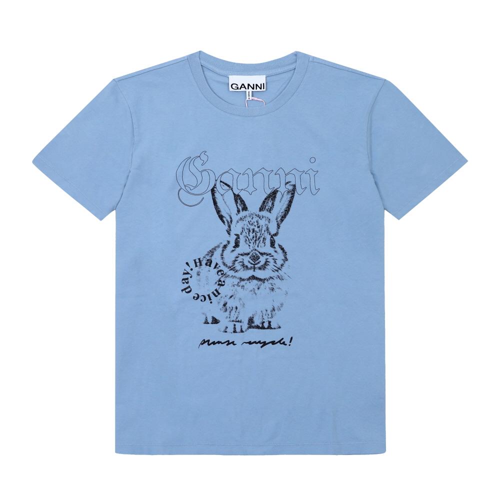 GANNI Women's Short Sleeve T-Shirt T4155 326