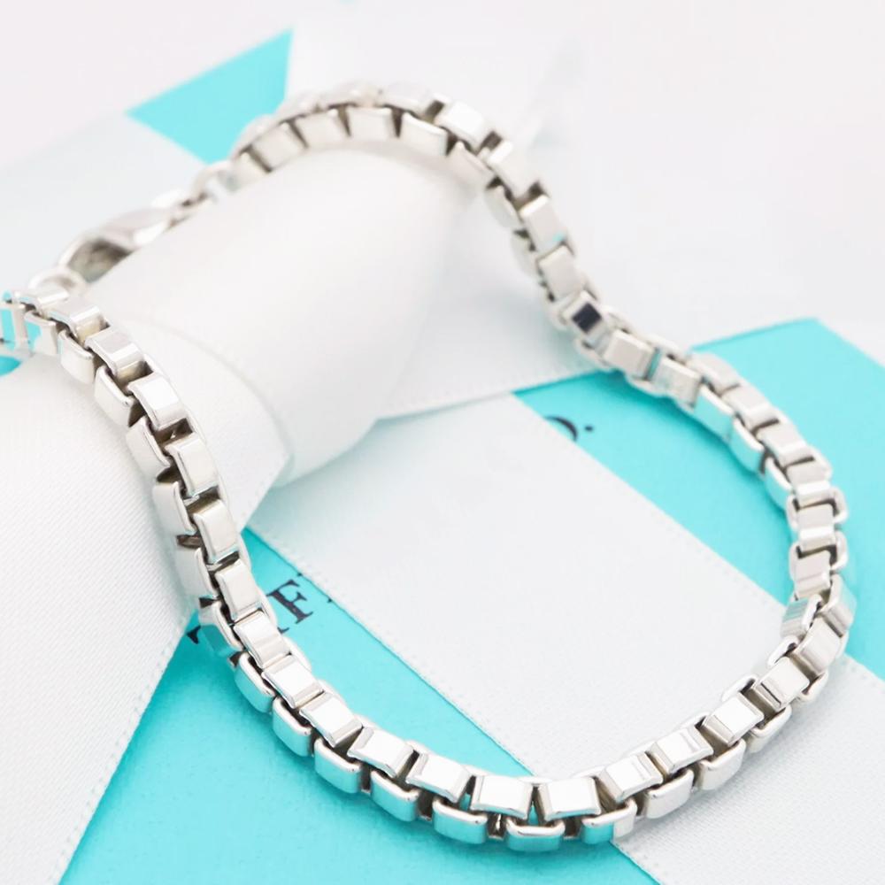Tiffany & Co 925 Sterling Silver Venetian Link Bracelet 21cm Unisex