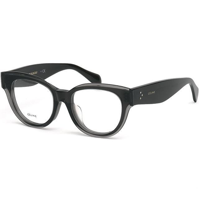 CELINE Round Transparent Gray Cat Eye Eyeglasses Asian Fit CL50015F 020
