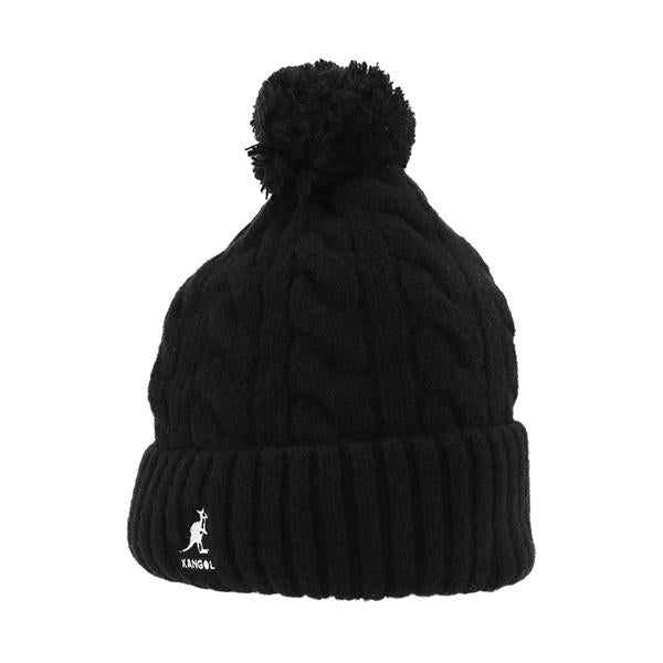 KANGOL Unisex Pompom Knit Beanie Hat K4460SM BLACK