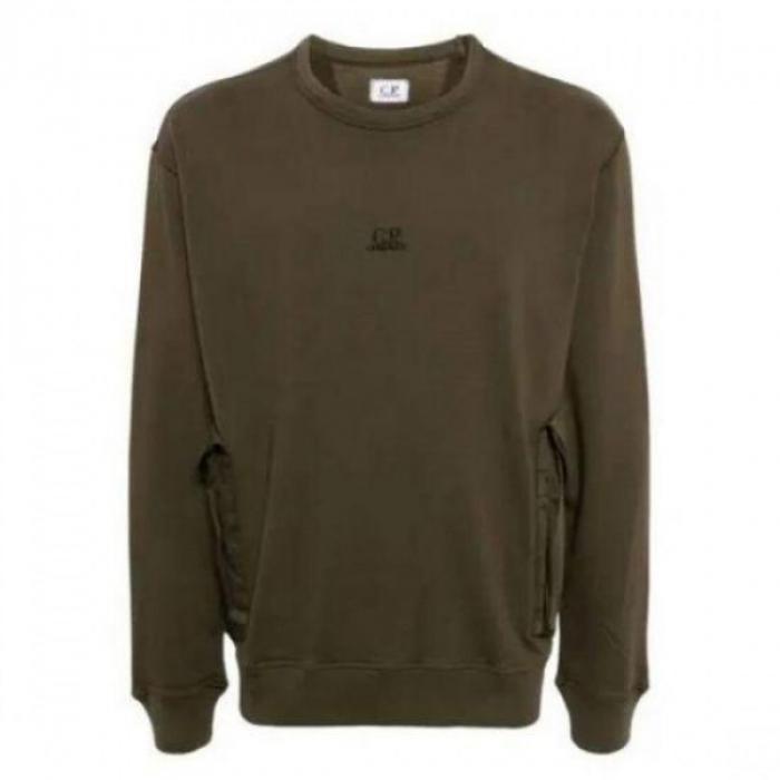 CP Company Cotton Fleece Mixed Pocket Sweatshirt for Men