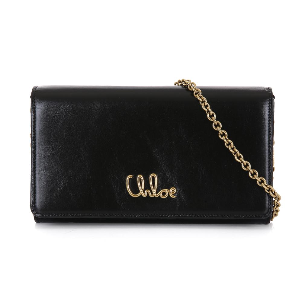 Chloe Shiny Leather Iconic Chain Crossbody Bag 25SP485O16 001
