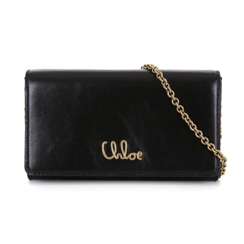 Chloe Shiny Leather Iconic Chain Crossbody Bag 25SP485O16 001