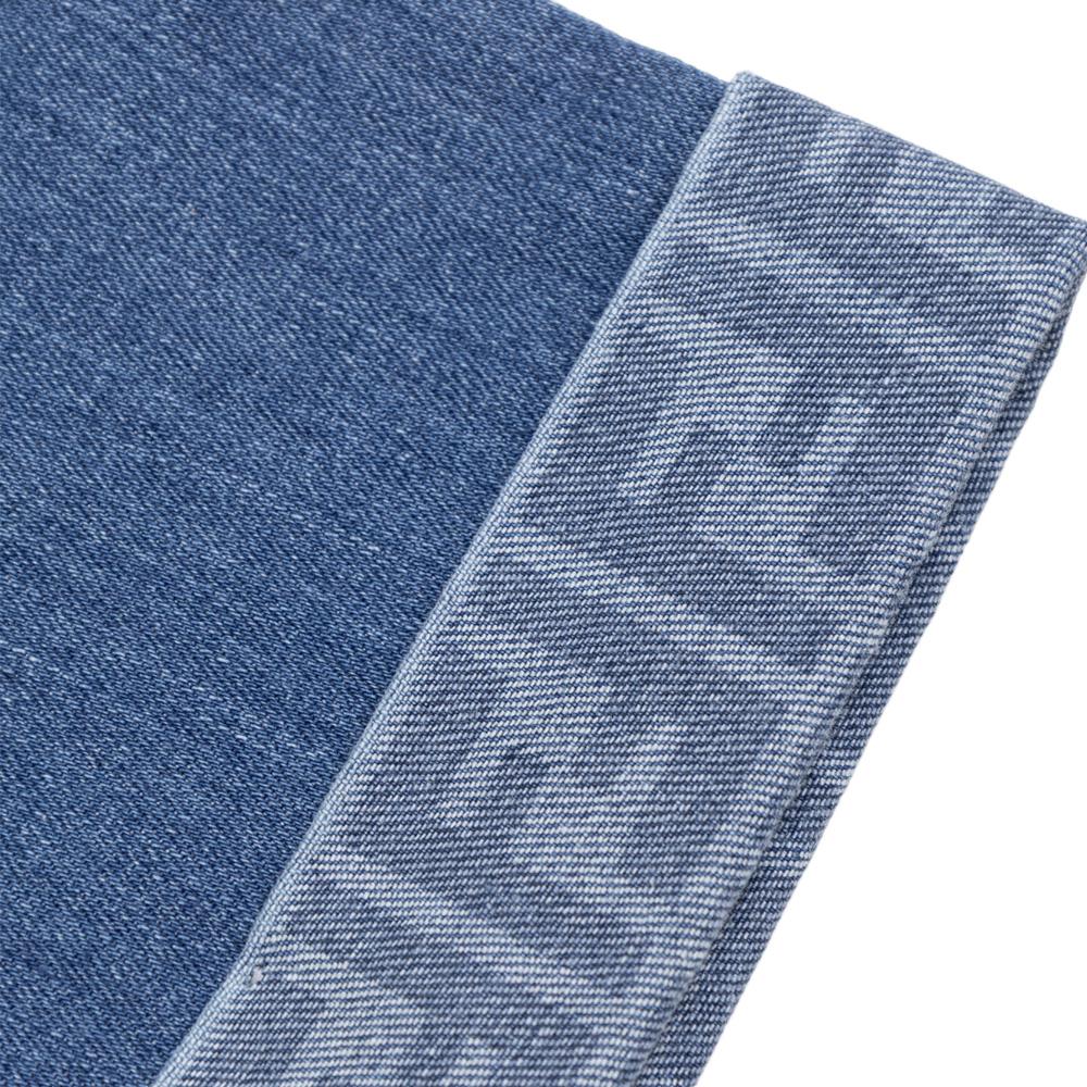 FENDI Kids Women FF Pattern Roll-Up Denim Shorts Indigo Blue JMF567 AVVU F0QG0
