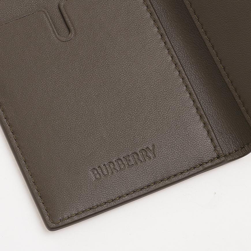 BURBERRY Men’s Check Folding Card Holder Wallet