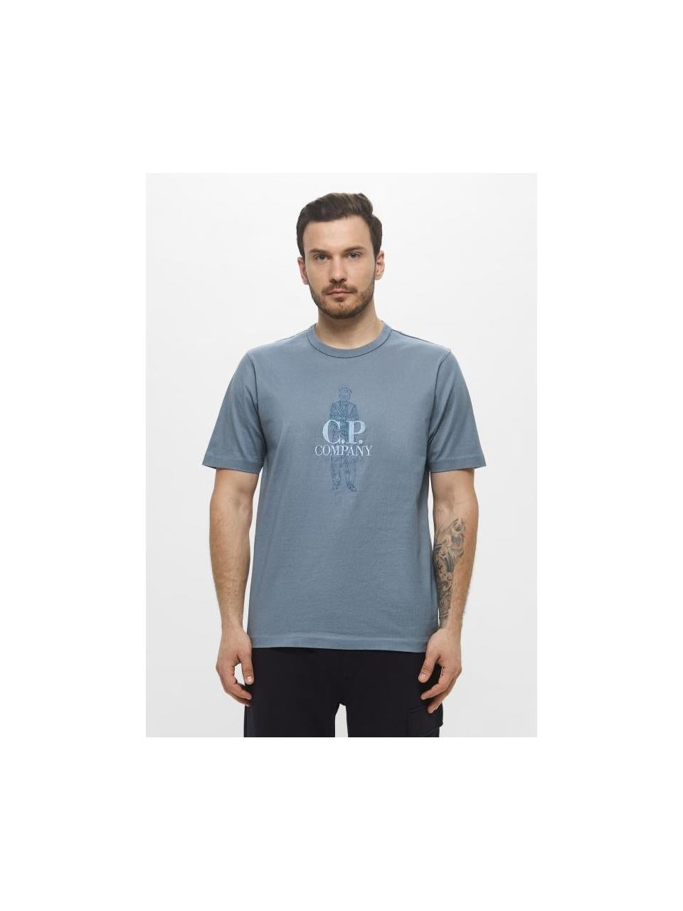 CP Company Mercerized Jersey Twist British Green T-Shirt