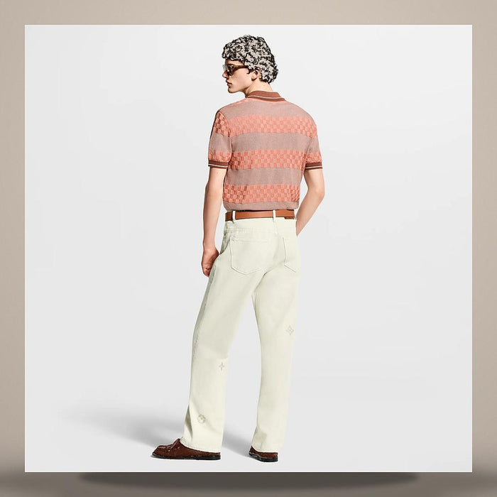 Louis Vuitton Women's Damier Striped Regular Fit Polo Shirt