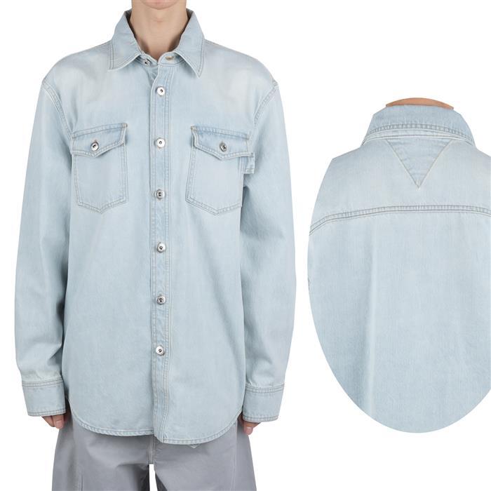 Bottega Veneta Extra Bleach Oversized Denim Shirt 813505 V4ZR0 4132