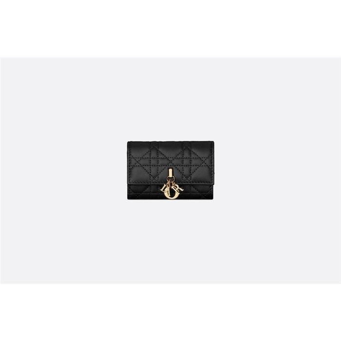 DIOR Miss Dior XS Black Leather Bifold Wallet S0966ONMJ
