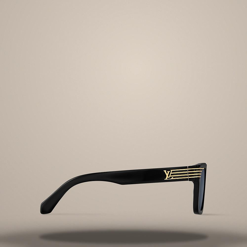 Louis Vuitton Black LV Slide Square Sunglasses Z2910U