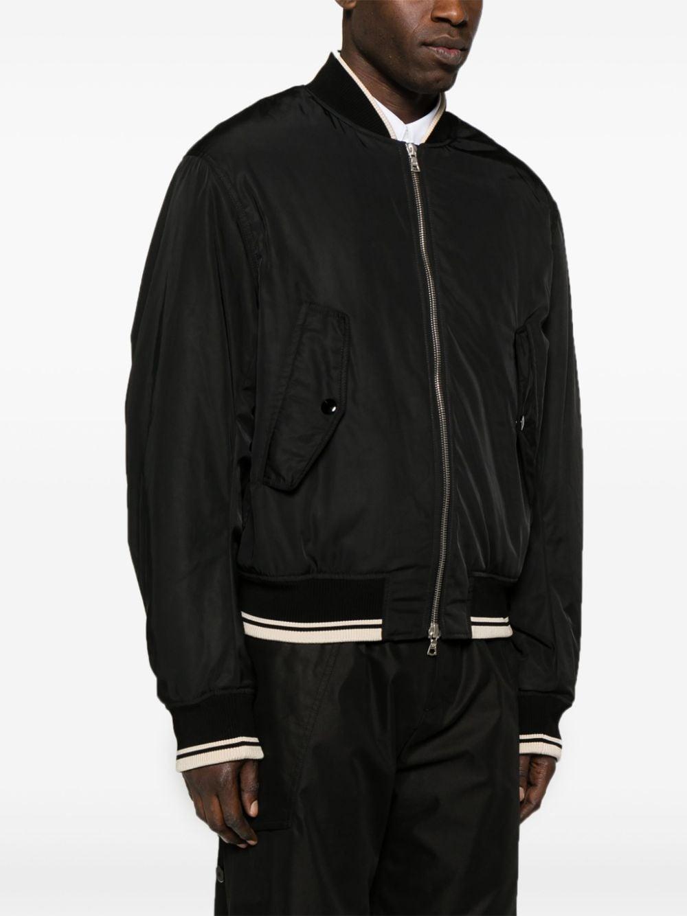 Dries Van Noten Men's Black Bomber Jacket 241 020517 8210 900
