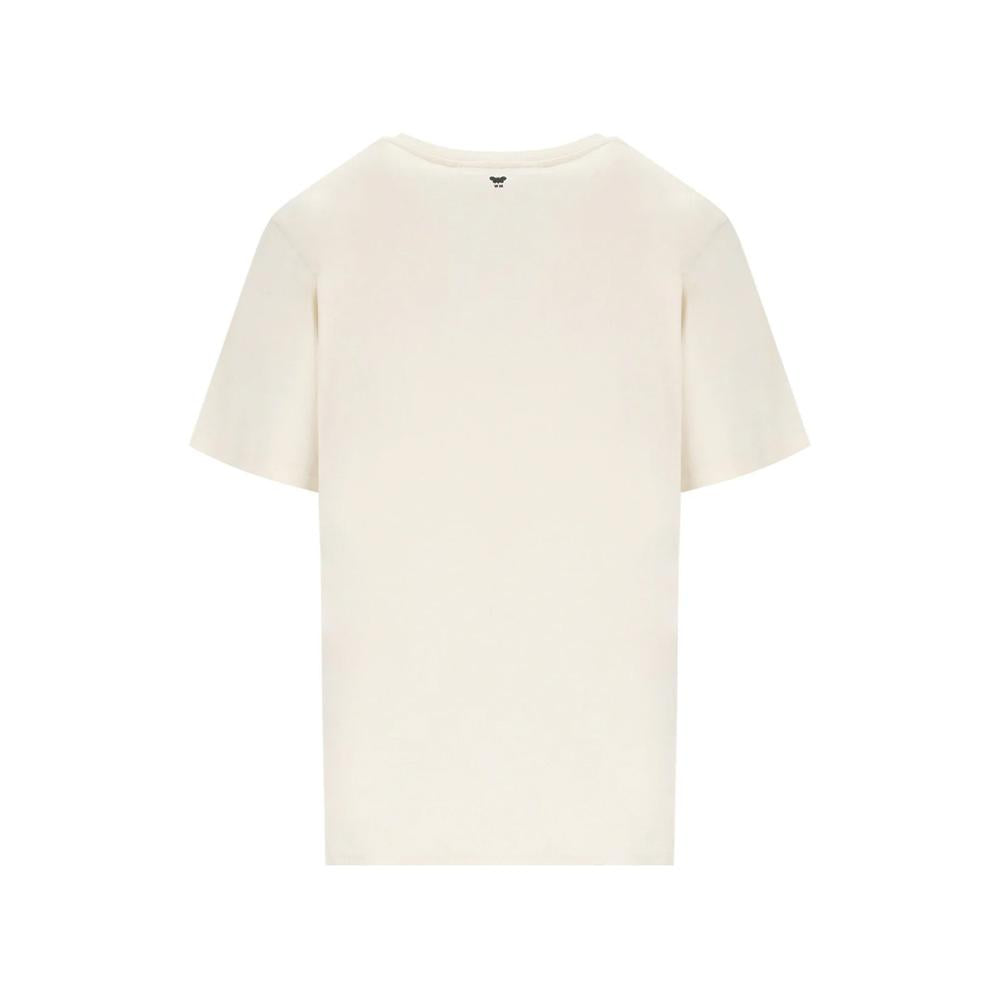 Max Mara Ivory Logo T-Shirt Women’s Cotton Top 261597 1041