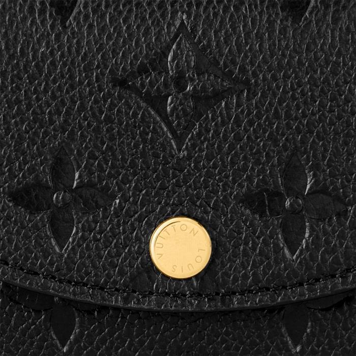 Louis Vuitton Calfskin Rosalie Coin Purse Black Pink Wallet