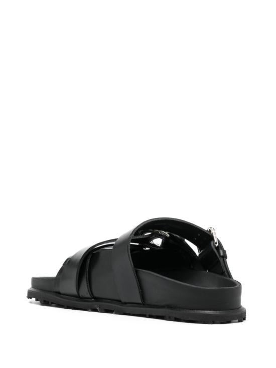 Marine Serre Black Mule Slippers Sandals WFW030 CLEA0033